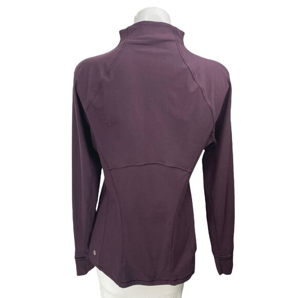 Lululemon Women's Purple Long Sleeve Quarter Zip Workout Athletic Top Size 10 - Picture 2 of 3